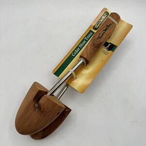 Vintage New Old Stock Thom McAnn Wooden Cedar Shoe Trees Fits Men's Shoe Sz 8-13